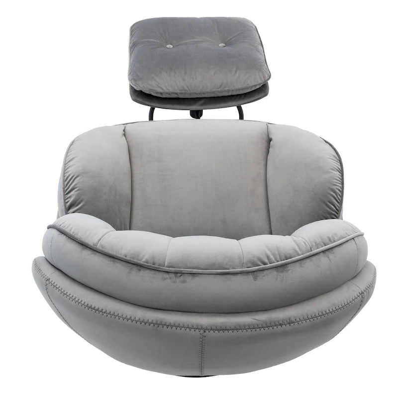 Fauteuil d'appoint avec pouf
