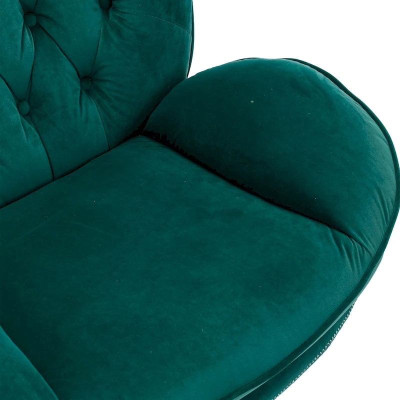 Fauteuil d'appoint avec pouf