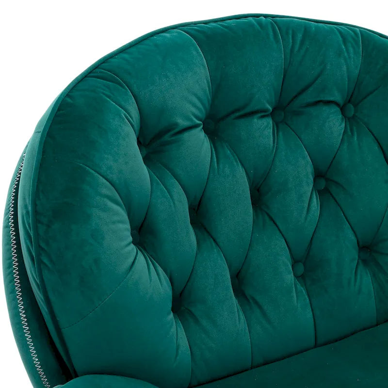 Fauteuil d'appoint avec pouf