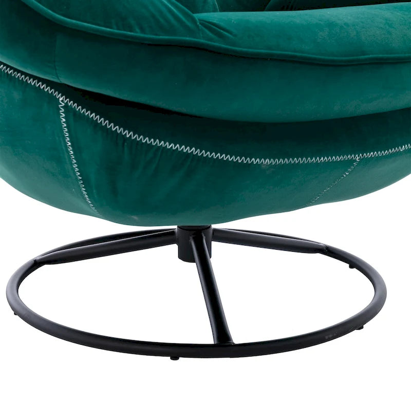 Fauteuil d'appoint avec pouf