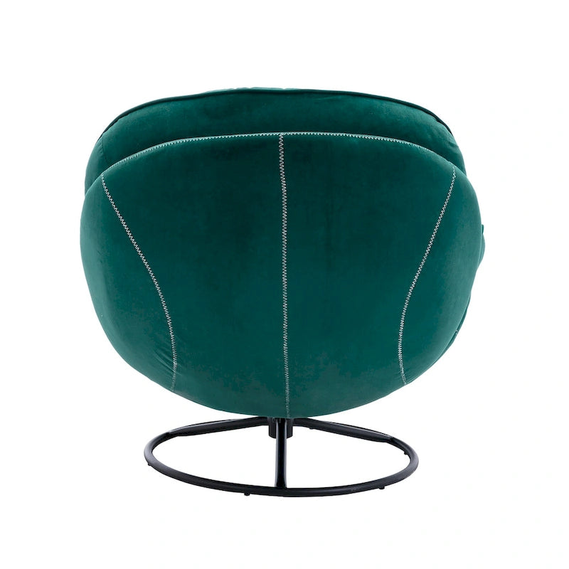 Fauteuil d'appoint avec pouf