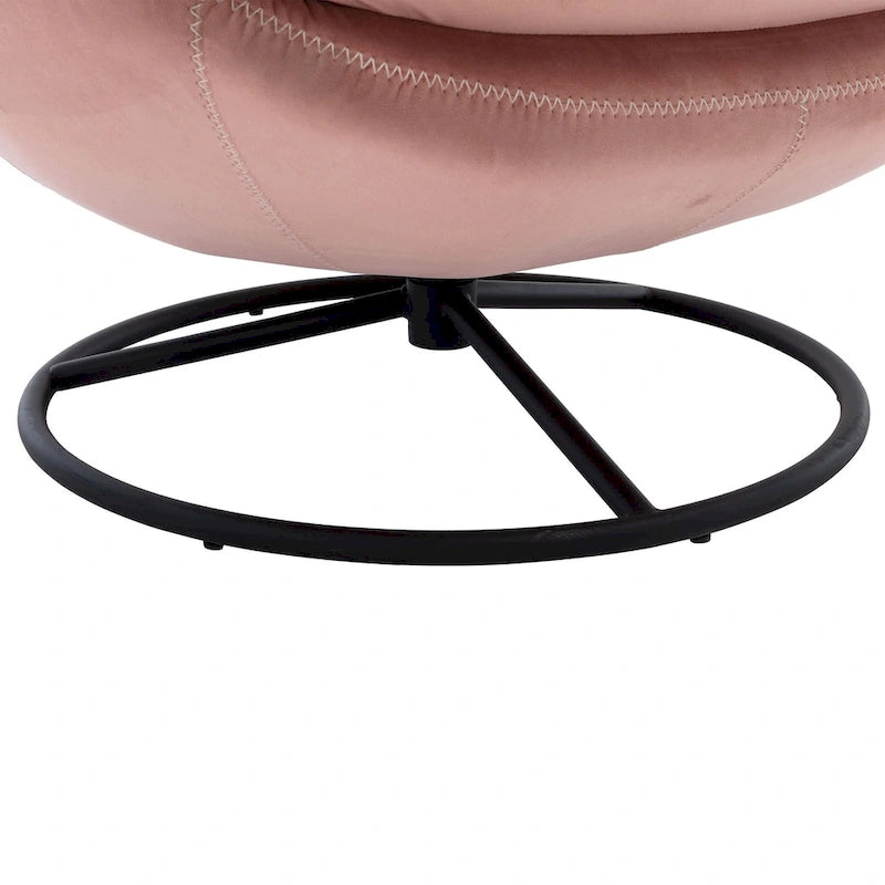 Fauteuil d'appoint avec pouf