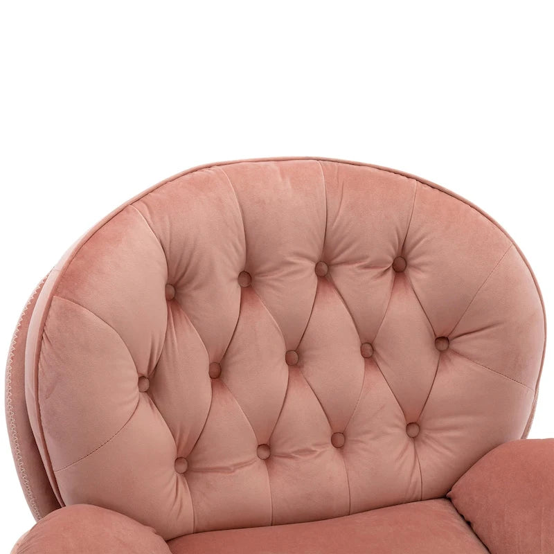 Fauteuil d'appoint avec pouf