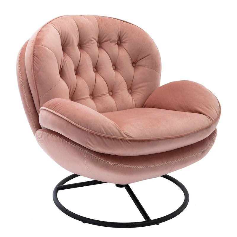 Fauteuil d'appoint avec pouf