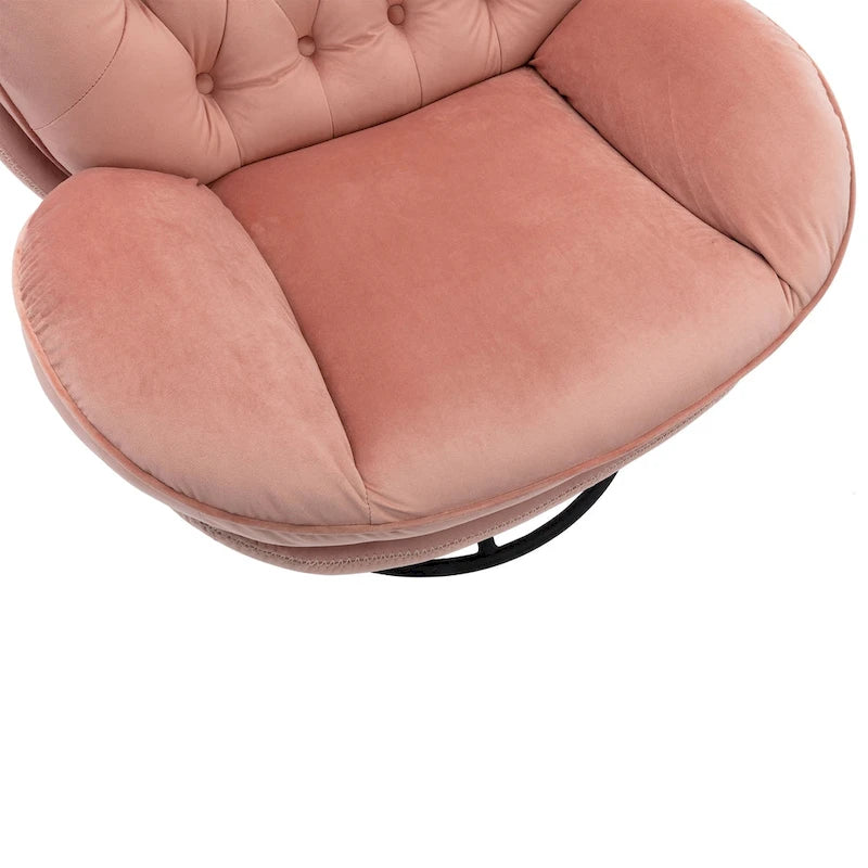 Fauteuil d'appoint avec pouf
