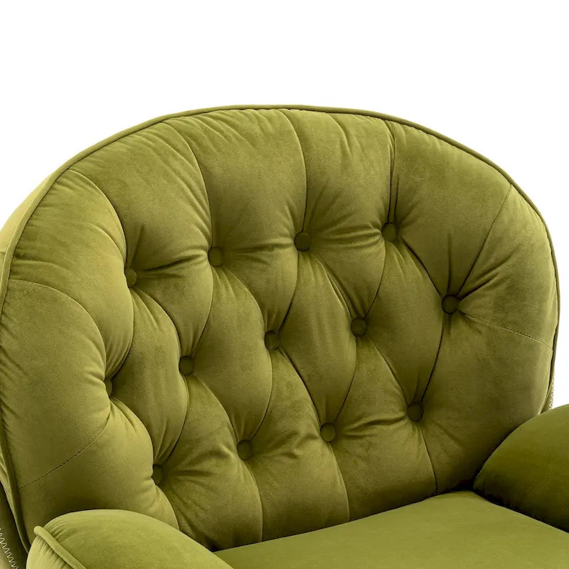Fauteuil d'appoint avec pouf