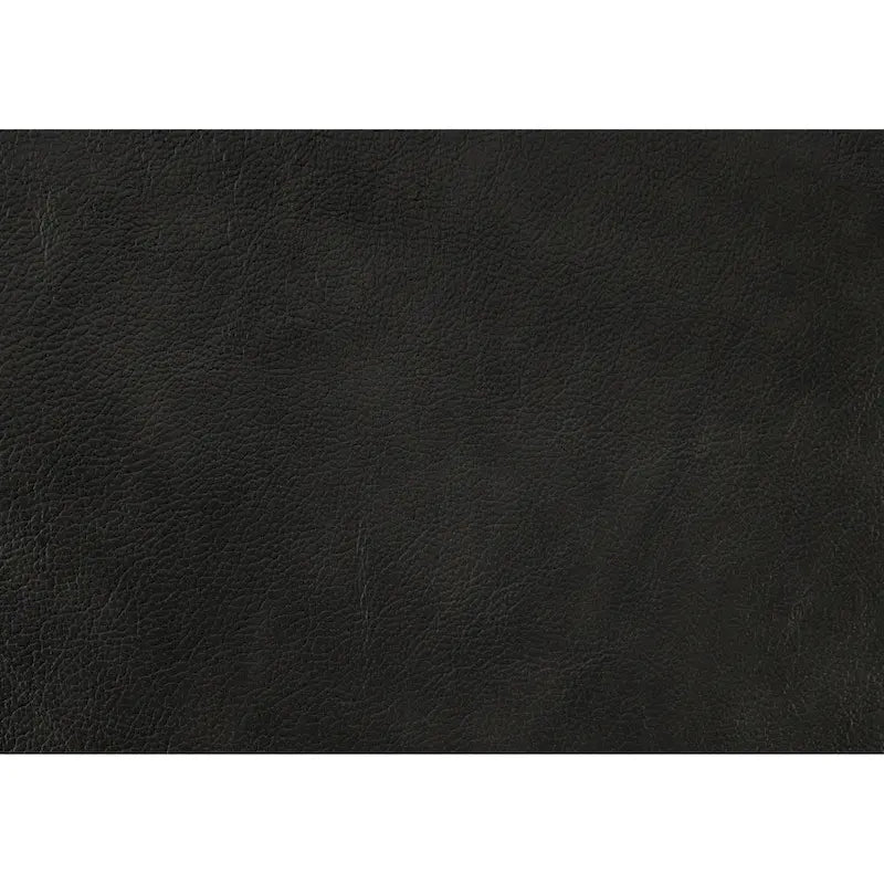 Causeuse Richie de 60 po, cuir véritable gris et similicuir, bois massif