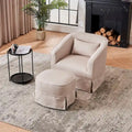 Fauteuil pivotant avec repose-pieds
