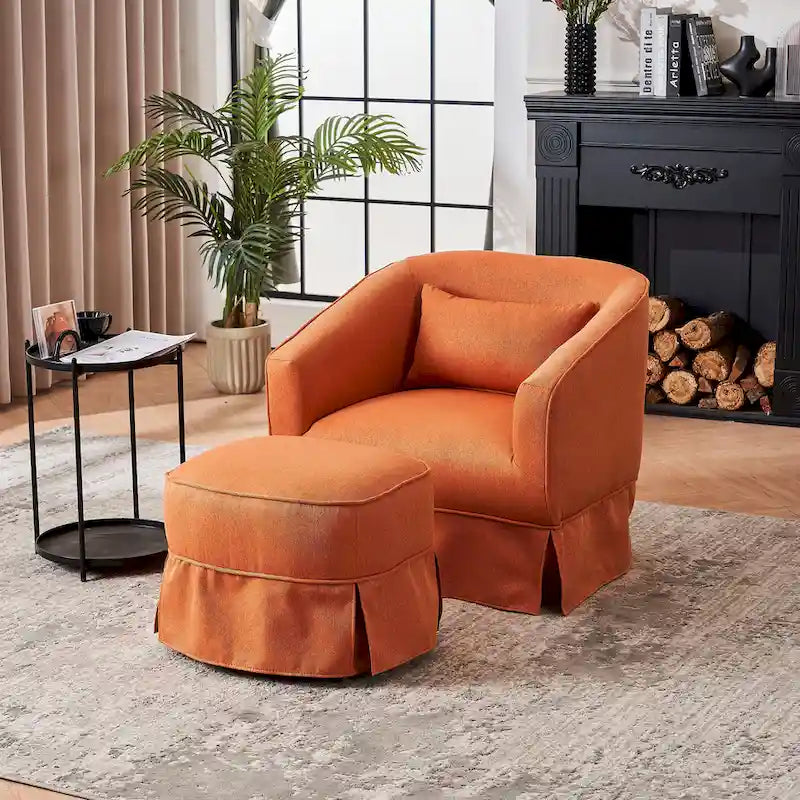 Fauteuil pivotant avec repose-pieds