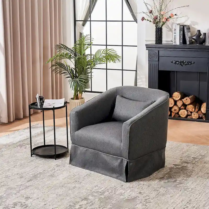 Fauteuil pivotant avec repose-pieds