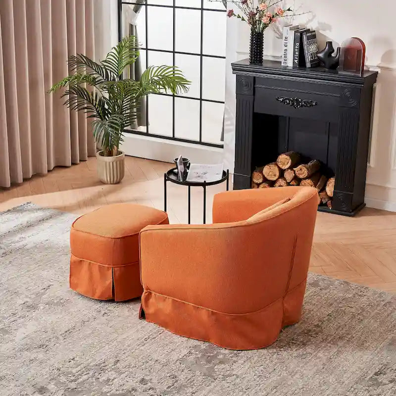 Fauteuil pivotant avec repose-pieds