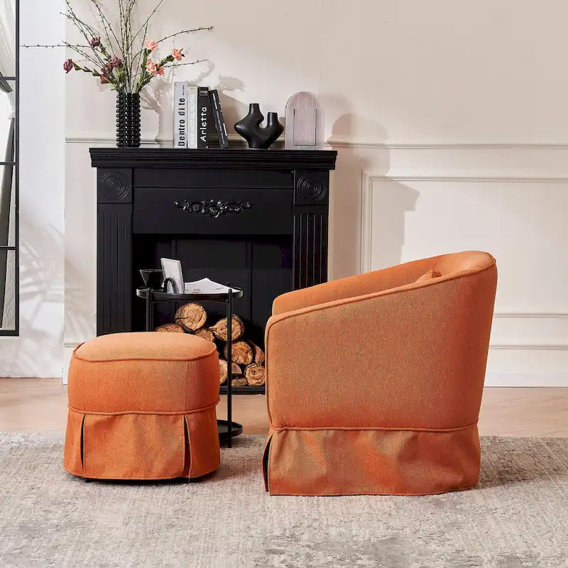 Fauteuil pivotant avec repose-pieds
