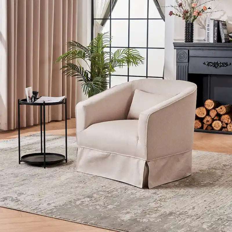 Fauteuil pivotant avec repose-pieds