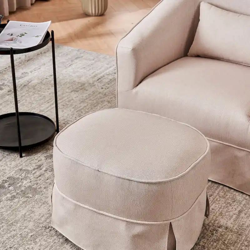 Fauteuil pivotant avec repose-pieds