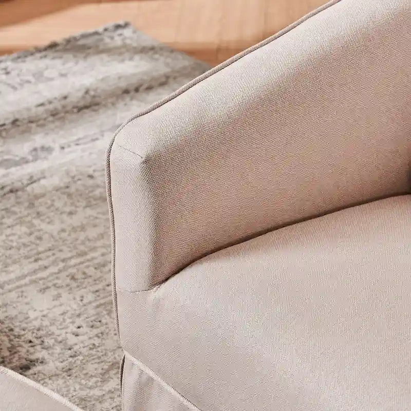 Fauteuil pivotant avec repose-pieds