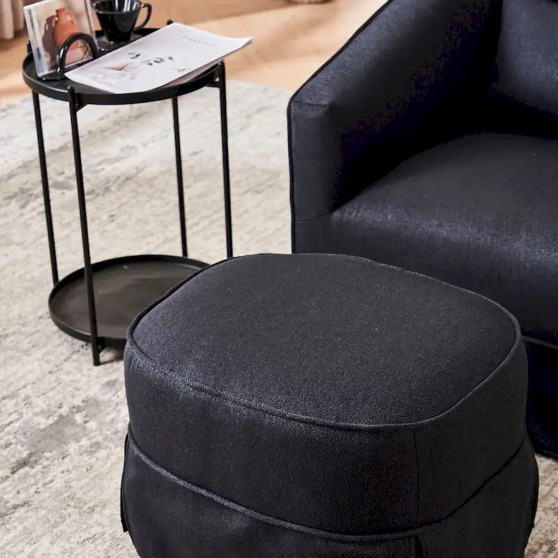 Fauteuil pivotant avec repose-pieds