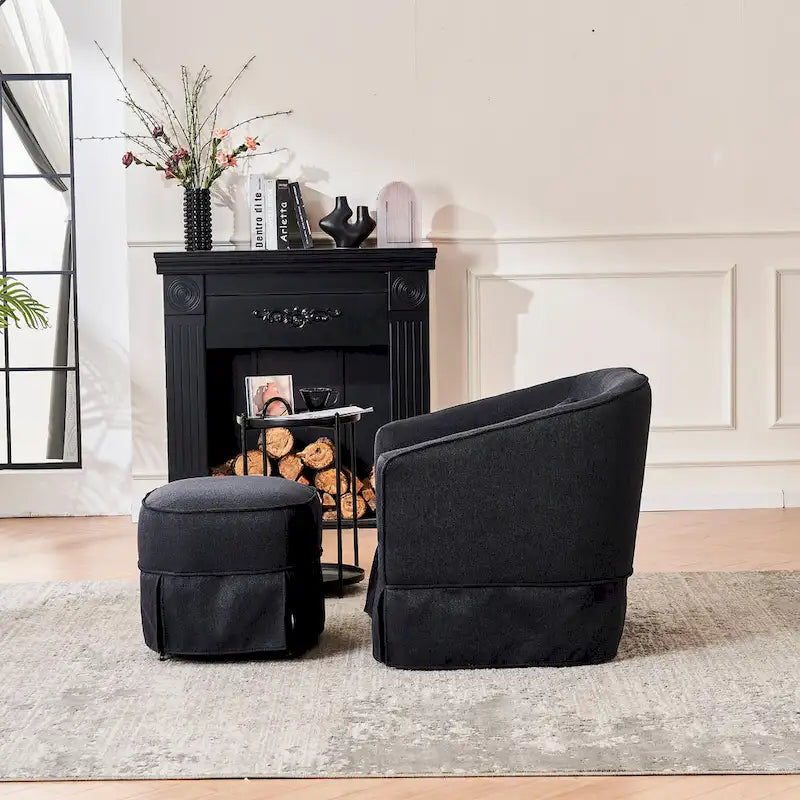 Fauteuil pivotant avec repose-pieds