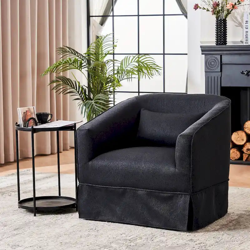 Fauteuil pivotant avec repose-pieds
