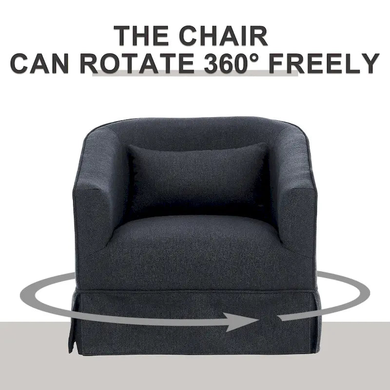 Fauteuil pivotant avec repose-pieds