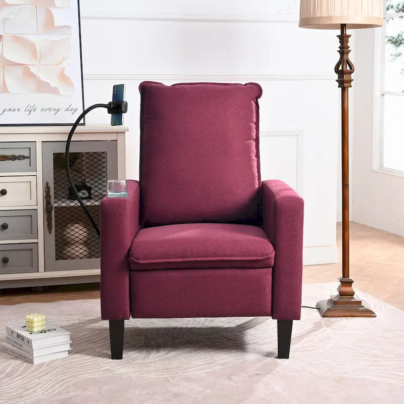 Fauteuils inclinables pour adultes, canapé inclinable réglable avec support de téléphone portable et porte-gobelet