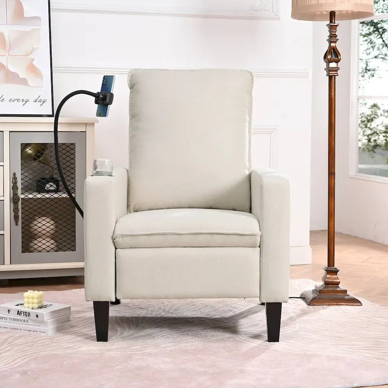 Fauteuils inclinables pour adultes, canapé inclinable réglable avec support de téléphone portable et porte-gobelet