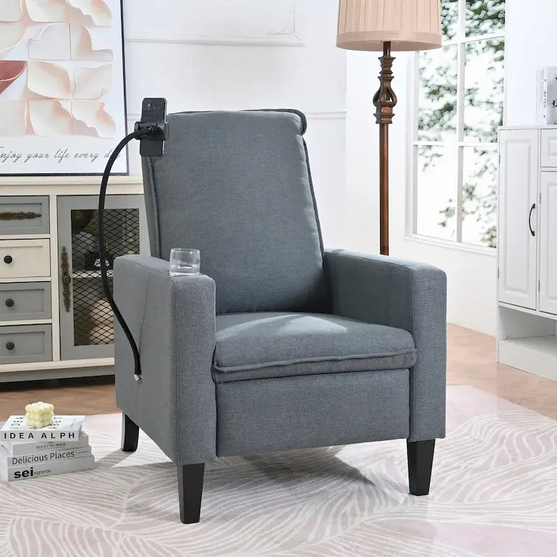 Fauteuils inclinables pour adultes, canapé inclinable réglable avec support de téléphone portable et porte-gobelet