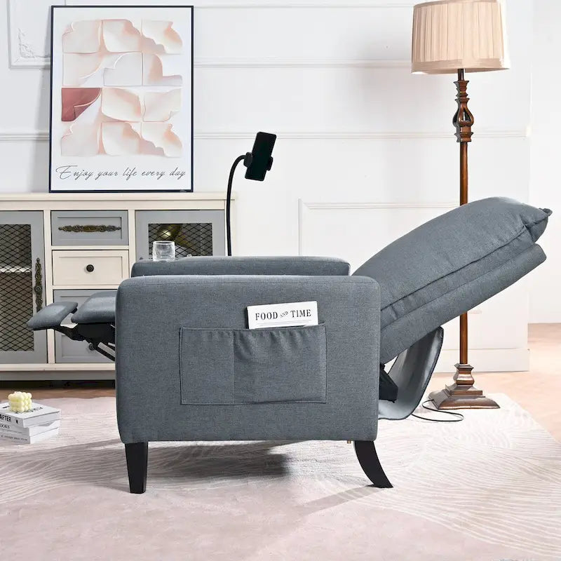 Fauteuils inclinables pour adultes, canapé inclinable réglable avec support de téléphone portable et porte-gobelet