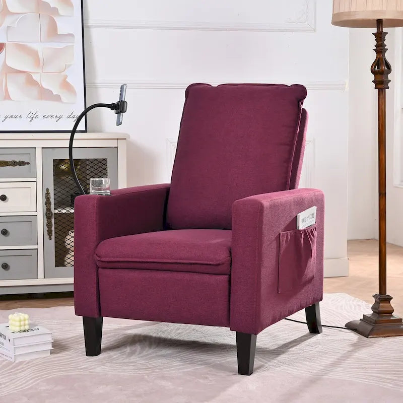 Fauteuils inclinables pour adultes, canapé inclinable réglable avec support de téléphone portable et porte-gobelet