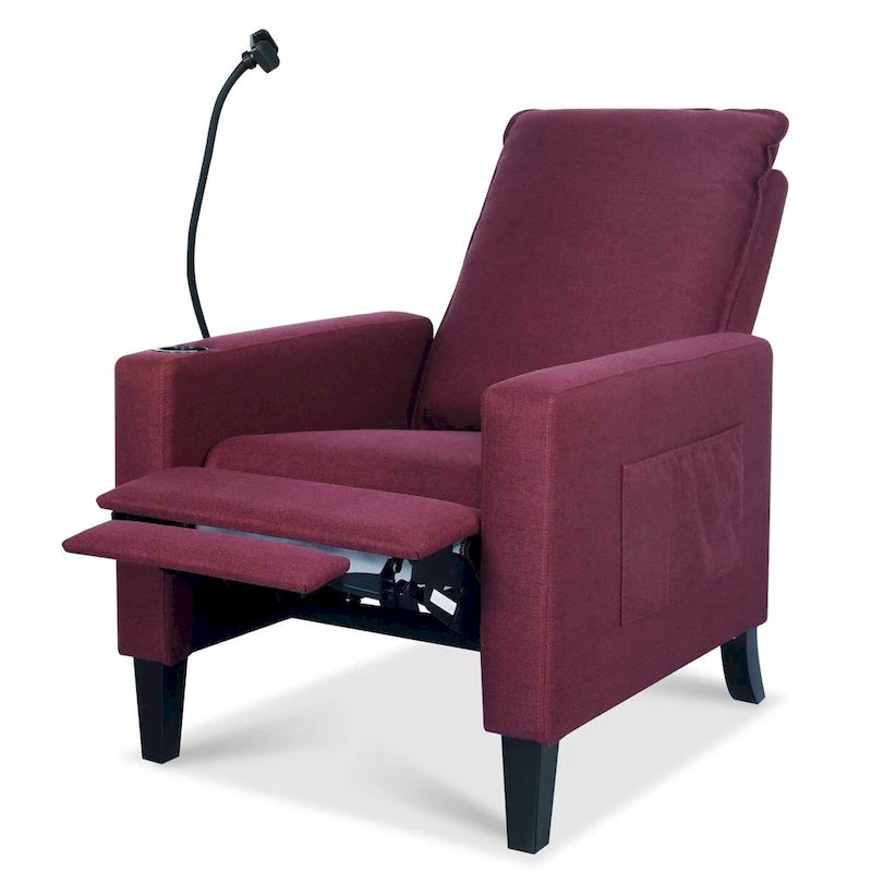 Fauteuils inclinables pour adultes, canapé inclinable réglable avec support de téléphone portable et porte-gobelet