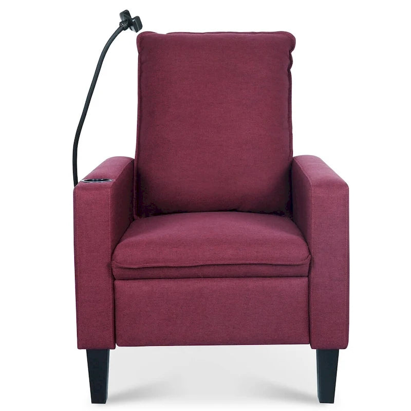 Fauteuils inclinables pour adultes, canapé inclinable réglable avec support de téléphone portable et porte-gobelet