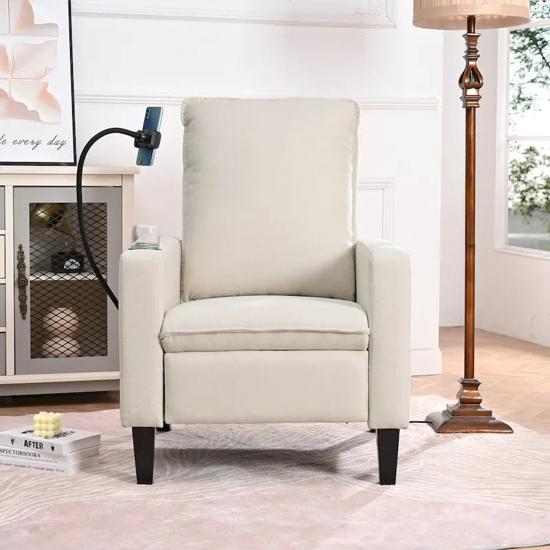 Fauteuils inclinables pour adultes, canapé inclinable réglable avec support de téléphone portable et porte-gobelet