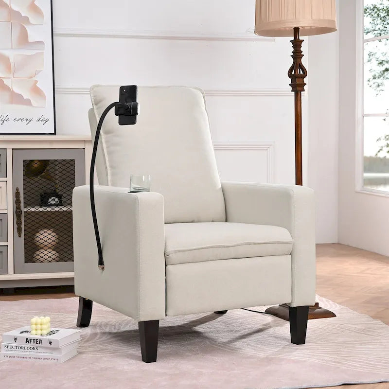 Fauteuils inclinables pour adultes, canapé inclinable réglable avec support de téléphone portable et porte-gobelet