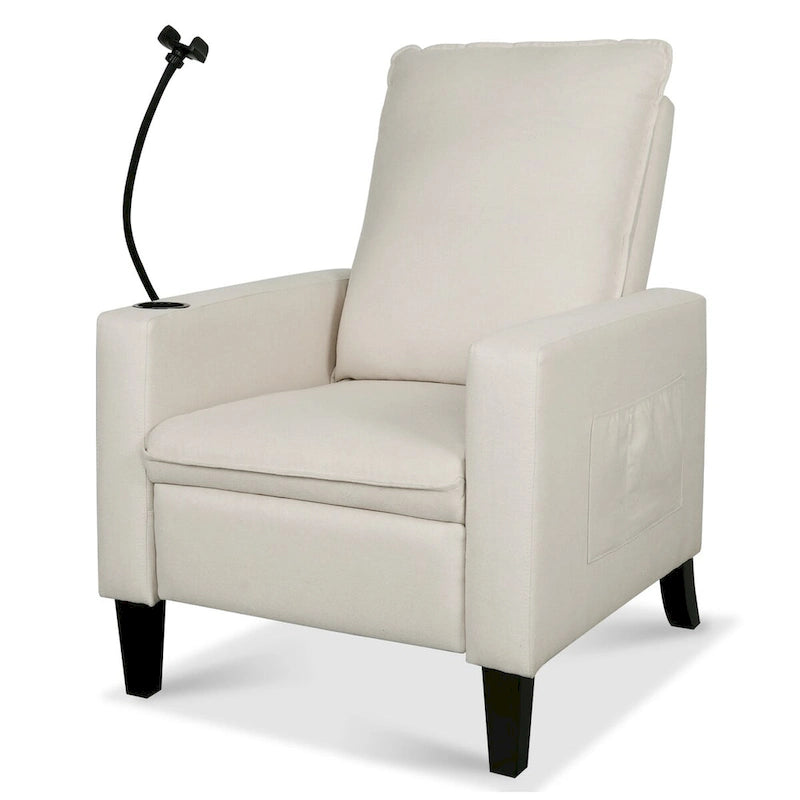 Fauteuils inclinables pour adultes, canapé inclinable réglable avec support de téléphone portable et porte-gobelet