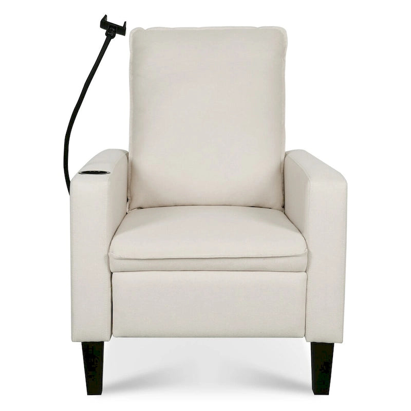 Fauteuils inclinables pour adultes, canapé inclinable réglable avec support de téléphone portable et porte-gobelet