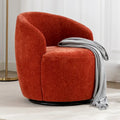 Petit fauteuil d'appoint pivotant confortable rond 360 en chenille pour salon Fauteuils d'appoint ronds modernes