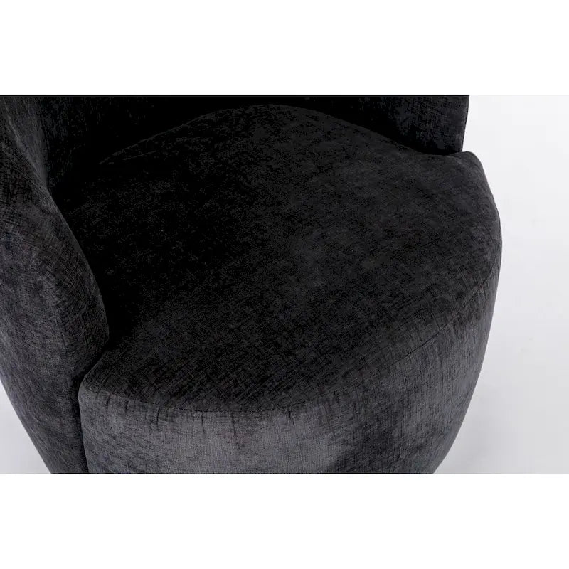 Petit fauteuil d'appoint pivotant confortable rond 360 en chenille pour salon Fauteuils d'appoint ronds modernes