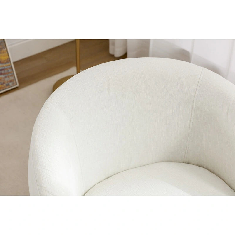 Petit fauteuil d'appoint pivotant confortable rond 360 en chenille pour salon Fauteuils d'appoint ronds modernes