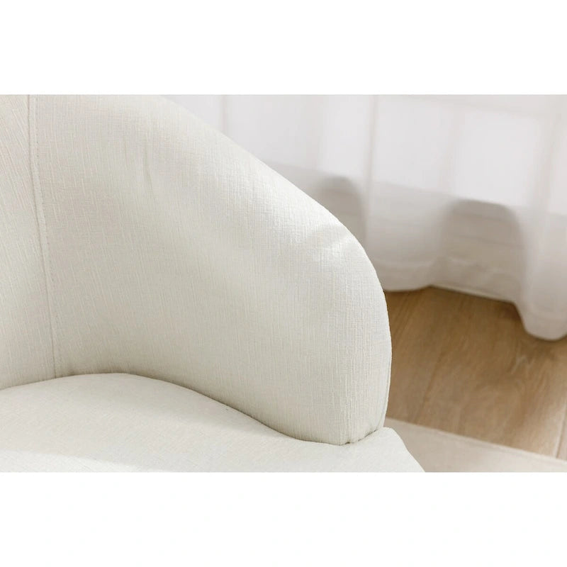 Petit fauteuil d'appoint pivotant confortable rond 360 en chenille pour salon Fauteuils d'appoint ronds modernes