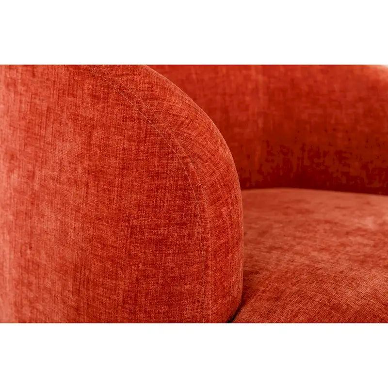 Petit fauteuil d'appoint pivotant confortable rond 360 en chenille pour salon Fauteuils d'appoint ronds modernes