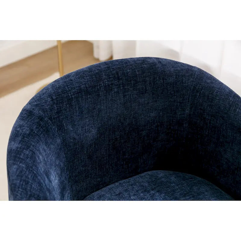 Petit fauteuil d'appoint pivotant confortable rond 360 en chenille pour salon Fauteuils d'appoint ronds modernes