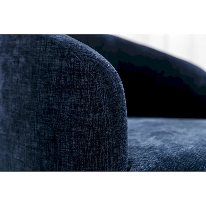 Petit fauteuil d'appoint pivotant confortable rond 360 en chenille pour salon Fauteuils d'appoint ronds modernes