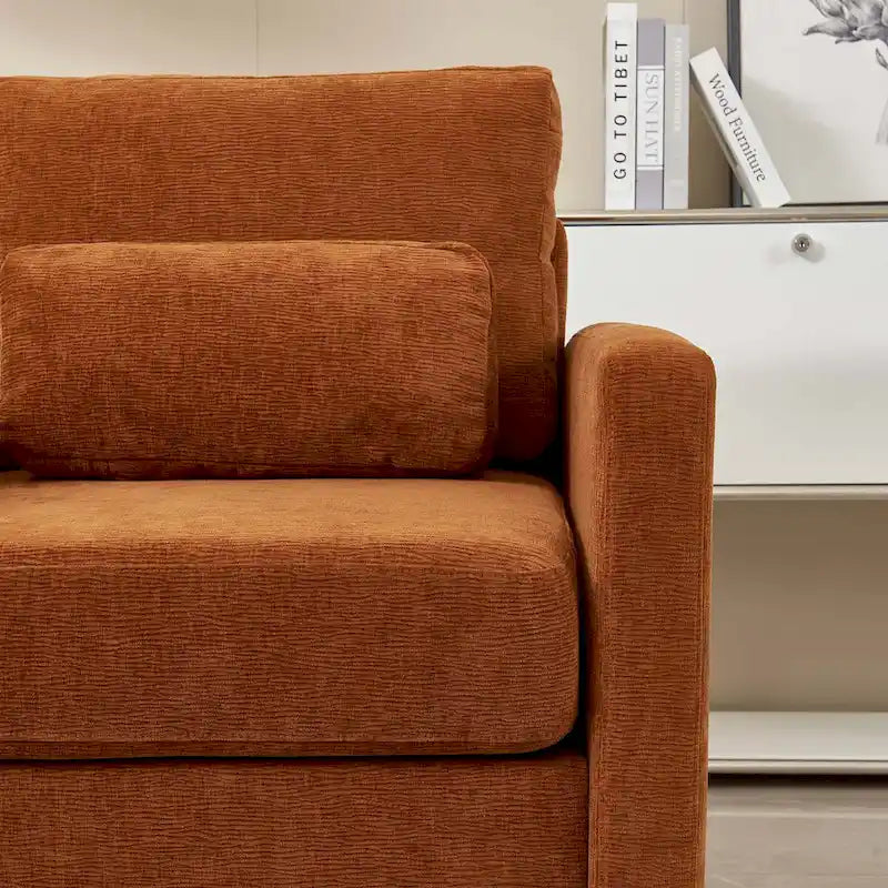 Fauteuil d'appoint moderne en chenille pour salon