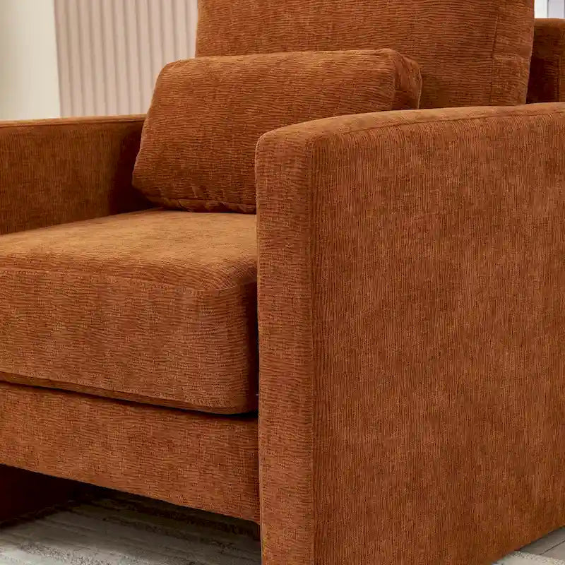 Fauteuil d'appoint moderne en chenille pour salon