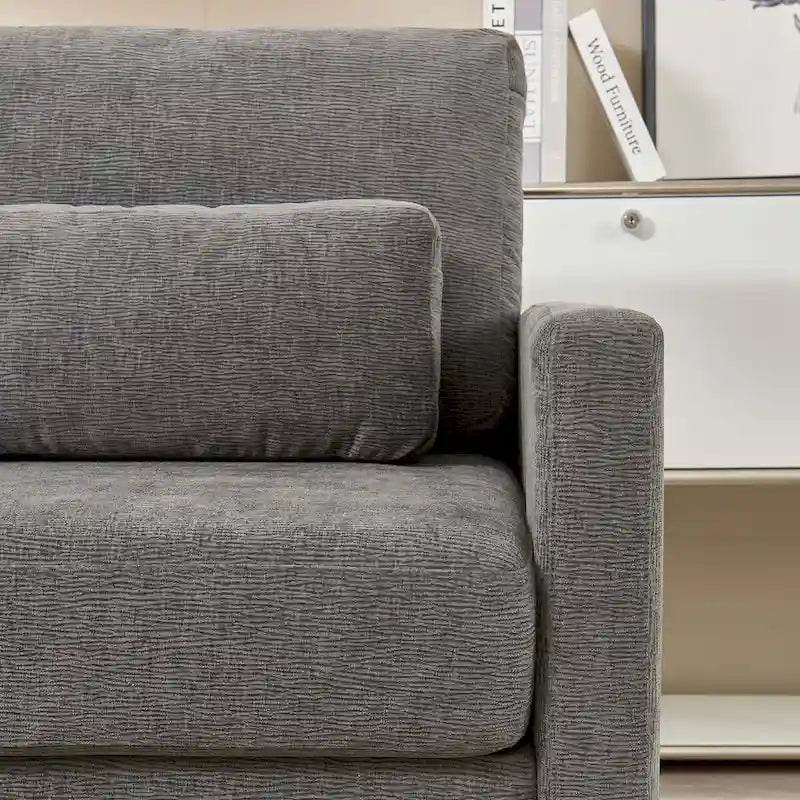Fauteuil d'appoint moderne en chenille pour salon