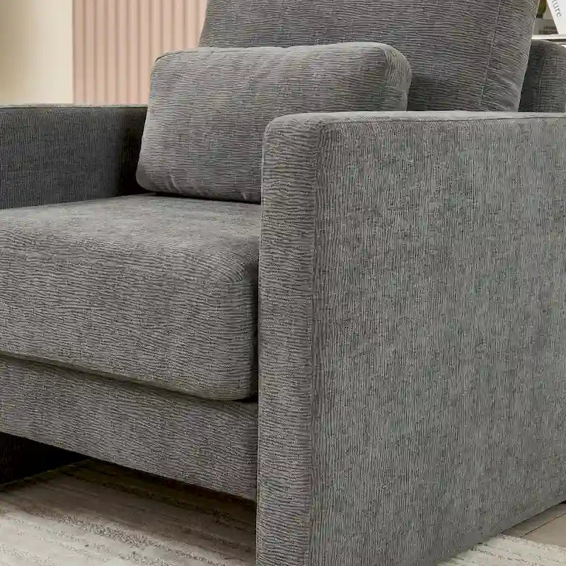 Fauteuil d'appoint moderne en chenille pour salon