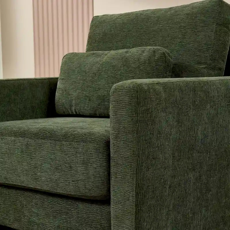 Fauteuil d'appoint moderne en chenille pour salon