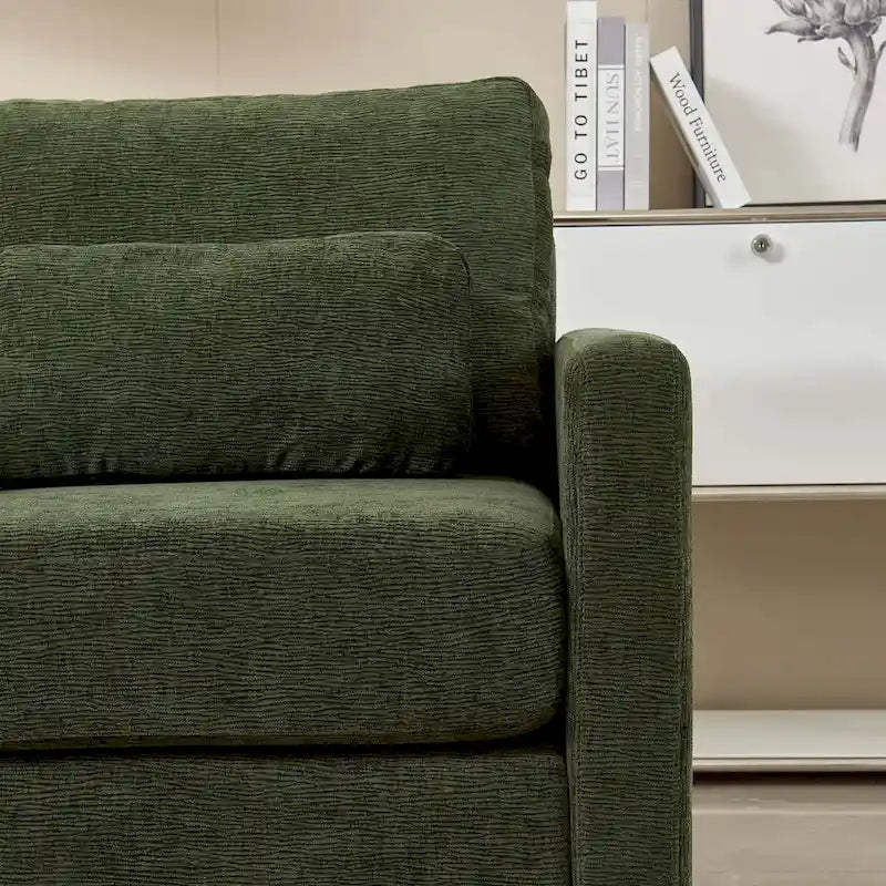 Fauteuil d'appoint moderne en chenille pour salon