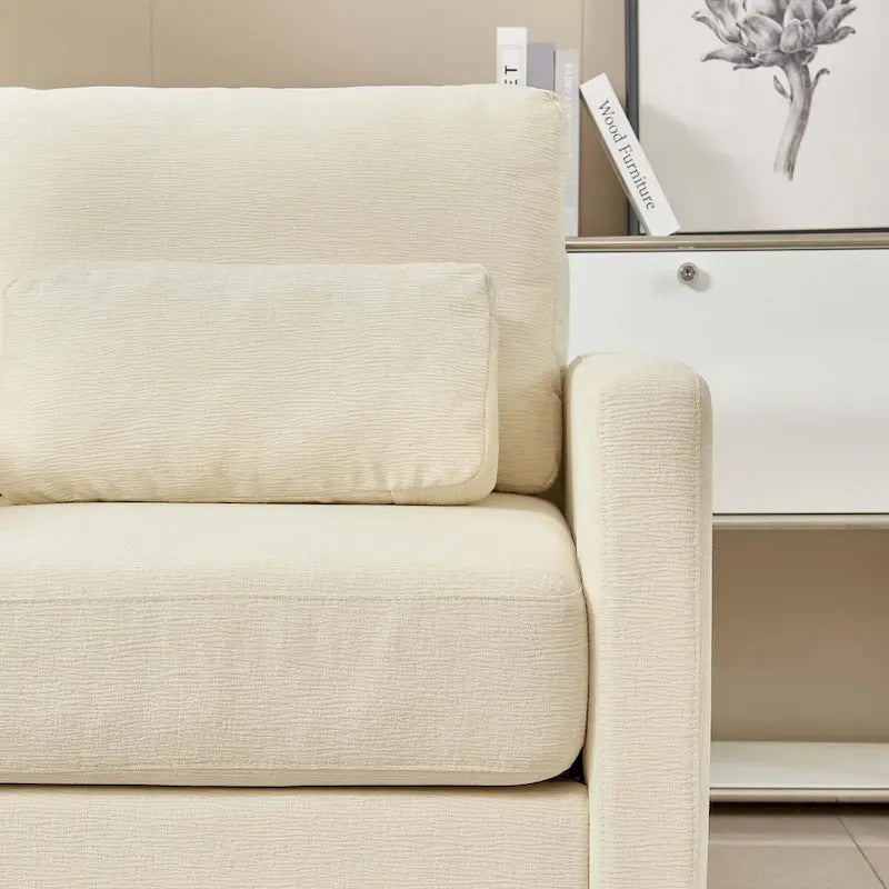 Fauteuil d'appoint moderne en chenille pour salon