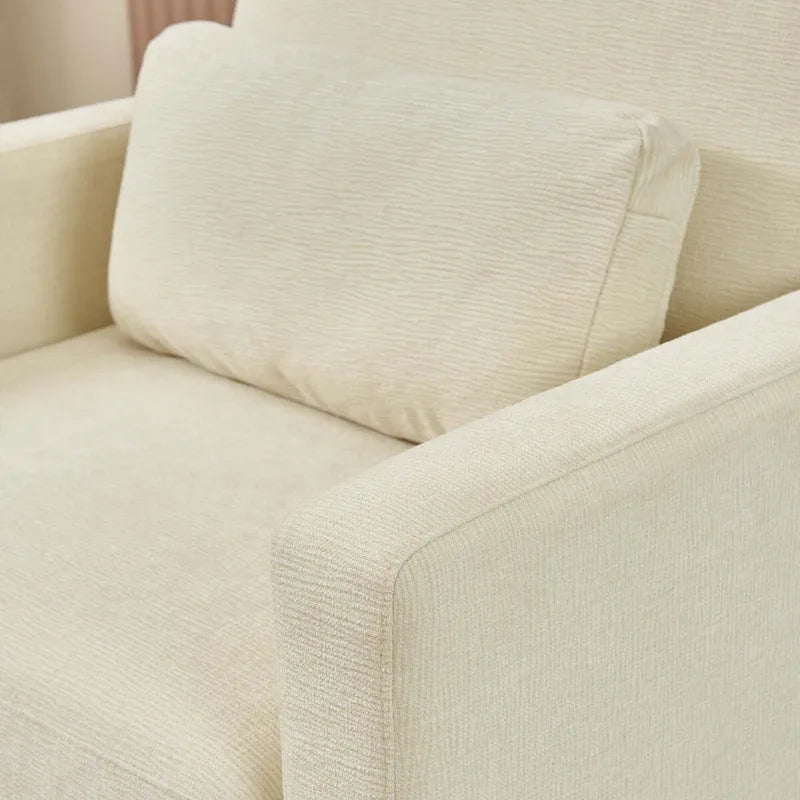 Fauteuil d'appoint moderne en chenille pour salon