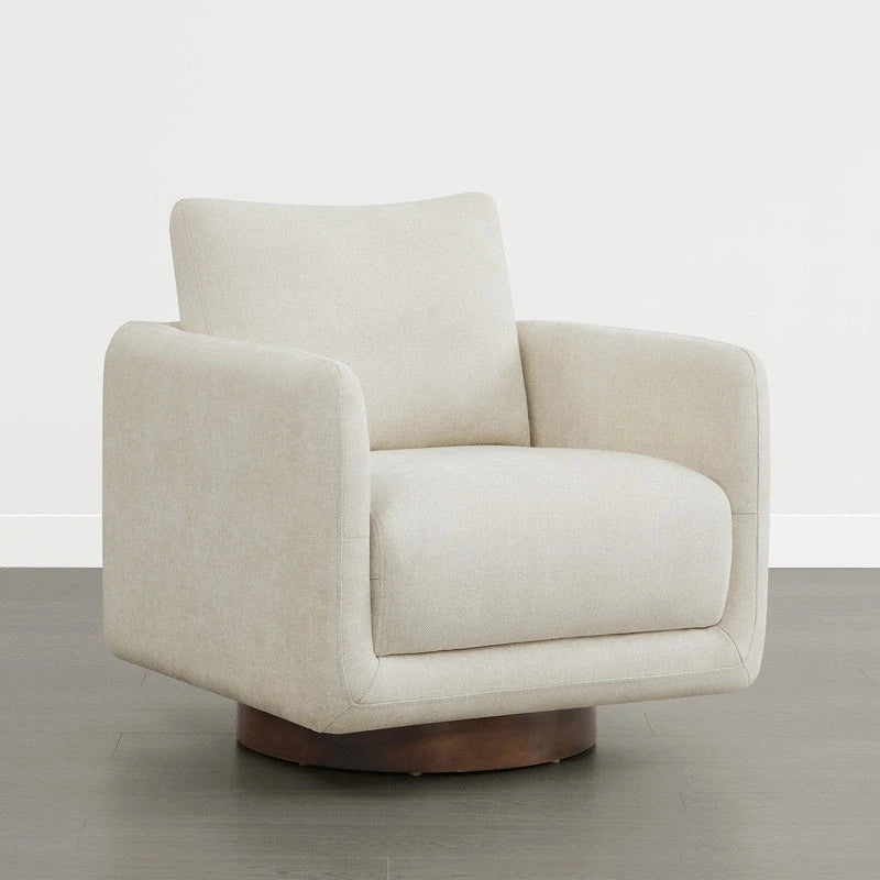 Fauteuil d'appoint pivotant Rebecca avec coussin de dossier